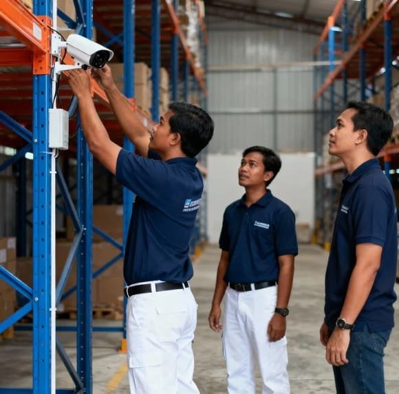 Pemasangan kamera CCTV di Cipayung Jakarta Timur